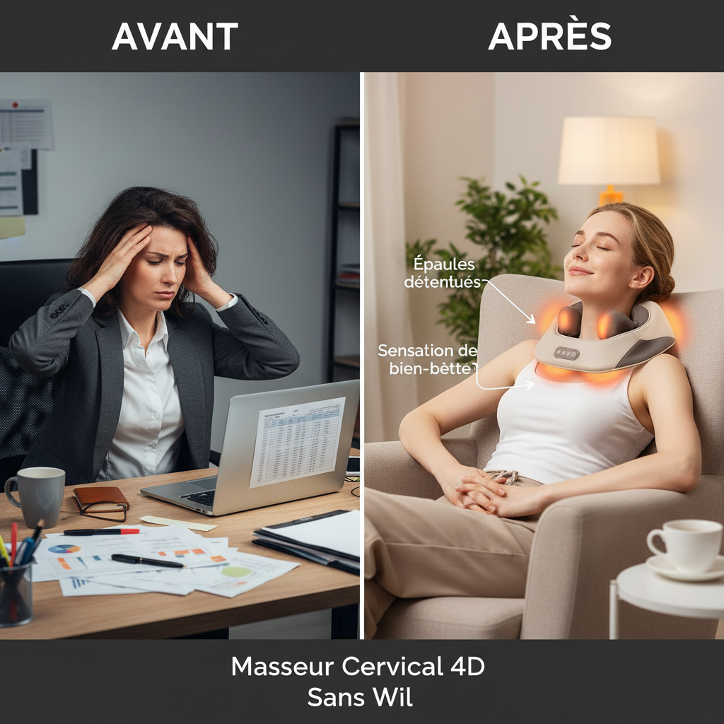 Masseur Cervical 4D Sans Fil